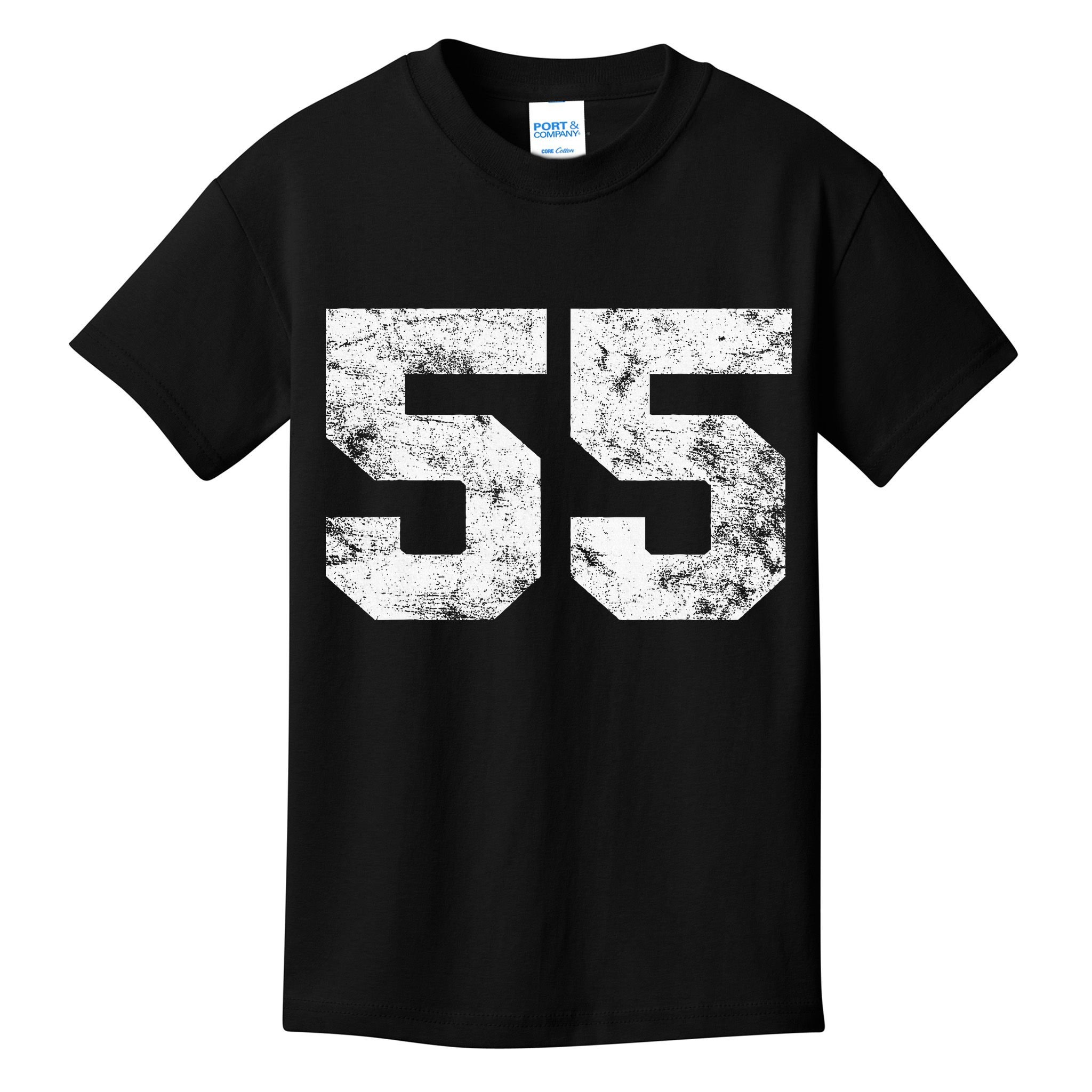 Lucky Number 55 Birthday Sports Player Team Athlete Kids T-Shirt