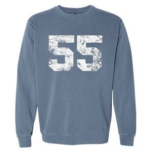 Lucky Number 55 Birthday Sports Player Team Athlete Garment-Dyed Sweatshirt