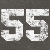 Lucky Number 55 Birthday Sports Player Team Athlete Cotton Canvas Backpack