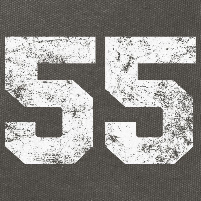 Lucky Number 55 Birthday Sports Player Team Athlete Cotton Canvas Backpack
