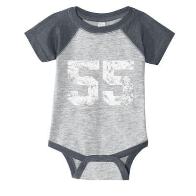 Lucky Number 55 Birthday Sports Player Team Athlete Infant Baby Jersey Bodysuit