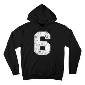 Lucky Number 6 Birthday Sports Player Team Athlete Hoodie