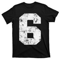 Lucky Number 6 Birthday Sports Player Team Athlete T-Shirt