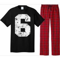 Lucky Number 6 Birthday Sports Player Team Athlete Pajama Set