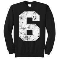 Lucky Number 6 Birthday Sports Player Team Athlete Tall Sweatshirt