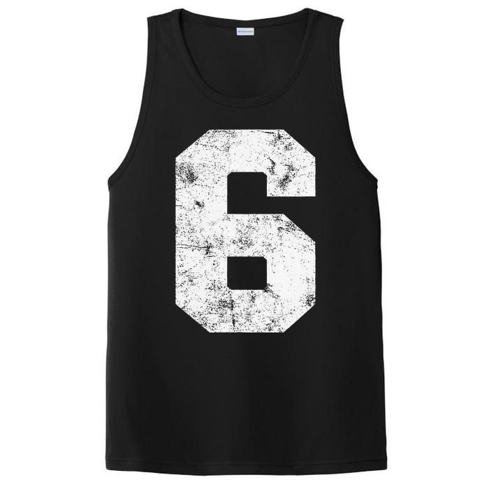 Lucky Number 6 Birthday Sports Player Team Athlete PosiCharge Competitor Tank