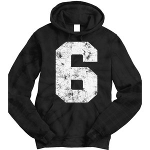 Lucky Number 6 Birthday Sports Player Team Athlete Tie Dye Hoodie