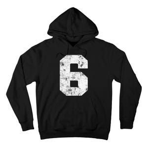 Lucky Number 6 Birthday Sports Player Team Athlete Tall Hoodie