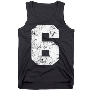 Lucky Number 6 Birthday Sports Player Team Athlete Tank Top