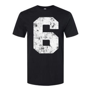 Lucky Number 6 Birthday Sports Player Team Athlete Softstyle CVC T-Shirt