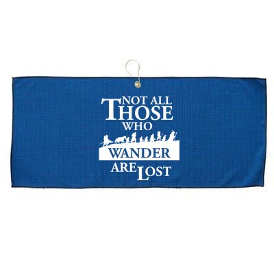 LOTR Not All Those Who Wander Are Lost Large Microfiber Waffle Golf Towel