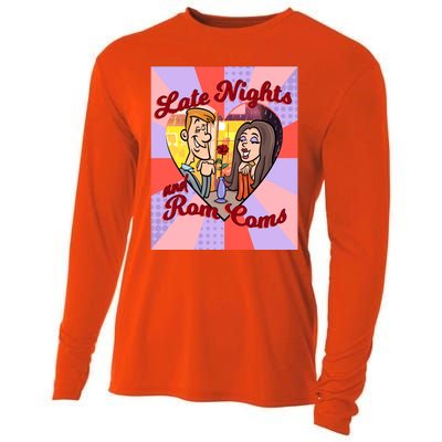 Late Nights And Rom Coms Gift Cooling Performance Long Sleeve Crew