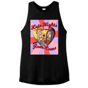 Late Nights And Rom Coms Gift Ladies PosiCharge Tri-Blend Wicking Tank