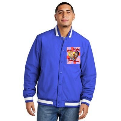 Late Nights And Rom Coms Gift Insulated Varsity Jacket