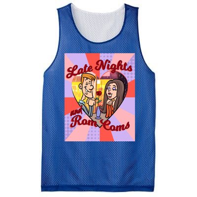 Late Nights And Rom Coms Gift Mesh Reversible Basketball Jersey Tank