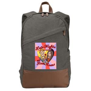 Late Nights And Rom Coms Gift Cotton Canvas Backpack