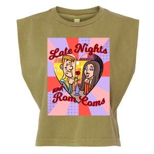 Late Nights And Rom Coms Gift Garment-Dyed Women's Muscle Tee