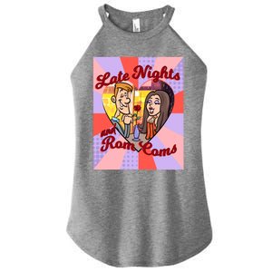 Late Nights And Rom Coms Gift Women's Perfect Tri Rocker Tank