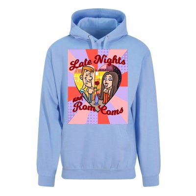 Late Nights And Rom Coms Gift Unisex Surf Hoodie