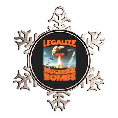 Legalize Nuclear Bombs Metallic Star Ornament