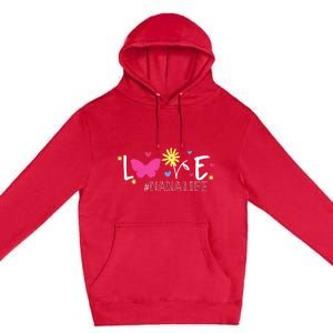 Love Nanalife Butterfly Flower Inspirational Mothers Day Premium Pullover Hoodie