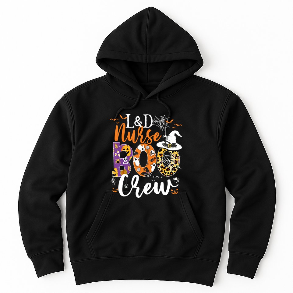 Ld Nurse Boo Crew Halloween Labor Delivery Nurse Costume Hoodie