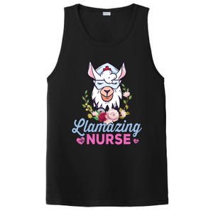 Llamazing Nurse Cute Llama Cosplay Nurse Flower Gift Gift PosiCharge Competitor Tank