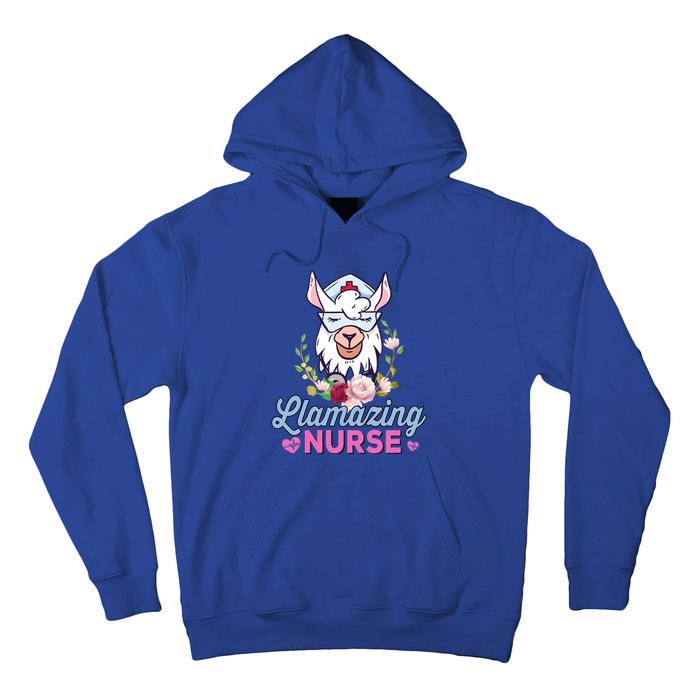 Llamazing Nurse Cute Llama Cosplay Nurse Flower Gift Gift Hoodie