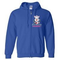 Llamazing Nurse Cute Llama Cosplay Nurse Flower Gift Gift Full Zip Hoodie