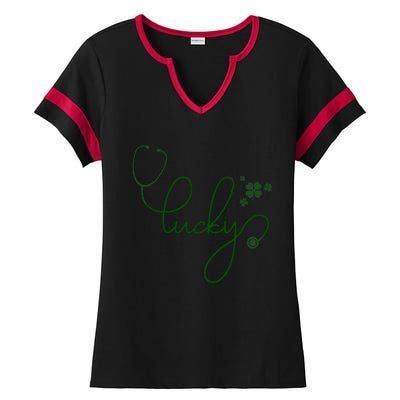 Lucky Nurse Cute St Patricks Day Ladies Halftime Notch Neck Tee