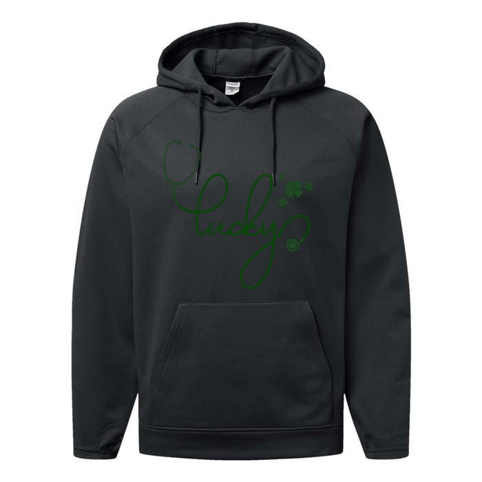 Lucky Nurse Cute St Patricks Day Performance Fleece Hoodie