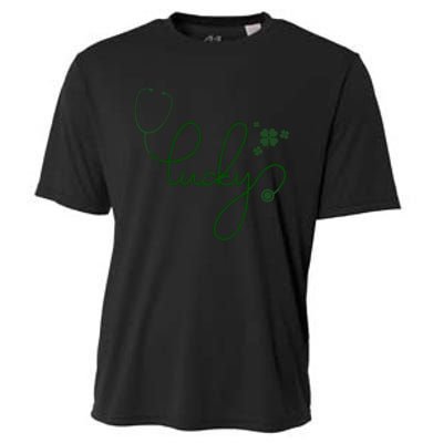 Lucky Nurse Cute St Patricks Day Cooling Performance Crew T-Shirt