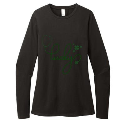 Lucky Nurse Cute St Patricks Day Womens CVC Long Sleeve Shirt