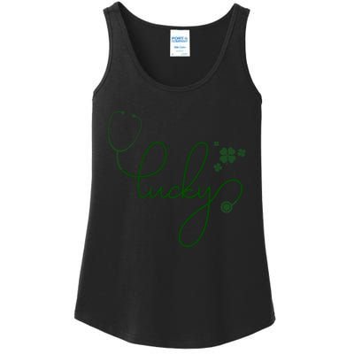 Lucky Nurse Cute St Patricks Day Ladies Essential Tank