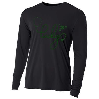 Lucky Nurse Cute St Patricks Day Cooling Performance Long Sleeve Crew