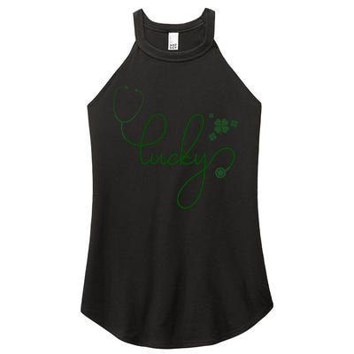 Lucky Nurse Cute St Patricks Day Women's Perfect Tri Rocker Tank