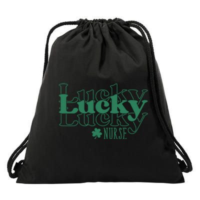 Lucky Nurse Cute St Patricks Day Drawstring Bag