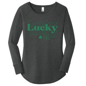 Lucky Nurse Cute St Patricks Day Women's Perfect Tri Tunic Long Sleeve Shirt