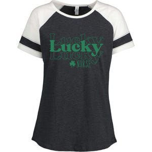 Lucky Nurse Cute St Patricks Day Enza Ladies Jersey Colorblock Tee