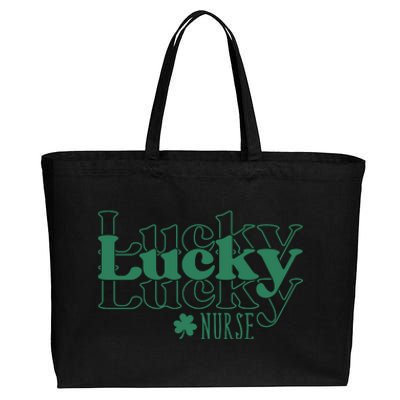 Lucky Nurse Cute St Patricks Day Cotton Canvas Jumbo Tote