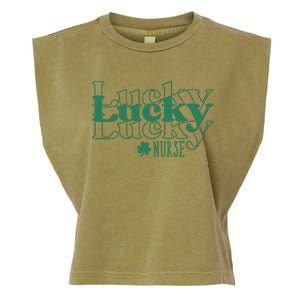 Lucky Nurse Cute St Patricks Day Garment-Dyed Women's Muscle Tee