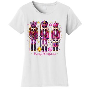 Leopard Nutcracker Christmas 2024 Xmas Pajamas Matching Women's T-Shirt