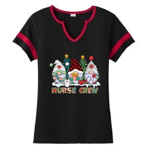 Leopard Nurse Christmas Gnomes Cute Xmas Scrub Nurses Cute Gift Ladies Halftime Notch Neck Tee