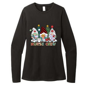 Leopard Nurse Christmas Gnomes Cute Xmas Scrub Nurses Cute Gift Womens CVC Long Sleeve Shirt