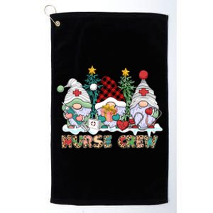 Leopard Nurse Christmas Gnomes Cute Xmas Scrub Nurses Cute Gift Platinum Collection Golf Towel