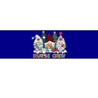 Leopard Nurse Christmas Gnomes Cute Xmas Scrub Nurses Cute Gift Bumper Sticker