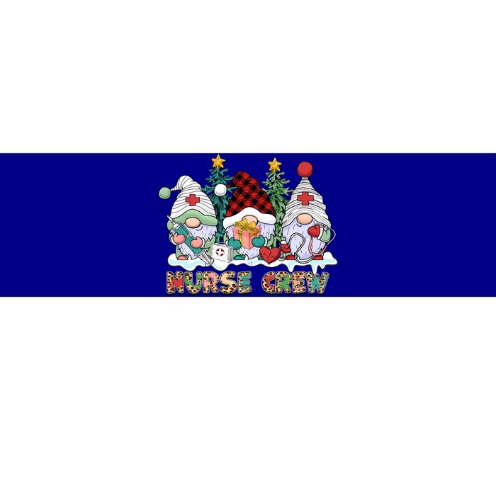 Leopard Nurse Christmas Gnomes Cute Xmas Scrub Nurses Cute Gift Bumper Sticker