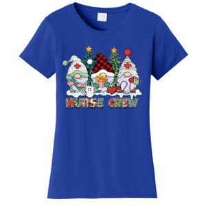 Leopard Nurse Christmas Gnomes Cute Xmas Scrub Nurses Cute Gift Women's T-Shirt