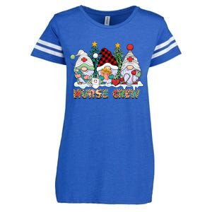 Leopard Nurse Christmas Gnomes Cute Xmas Scrub Nurses Cute Gift Enza Ladies Jersey Football T-Shirt