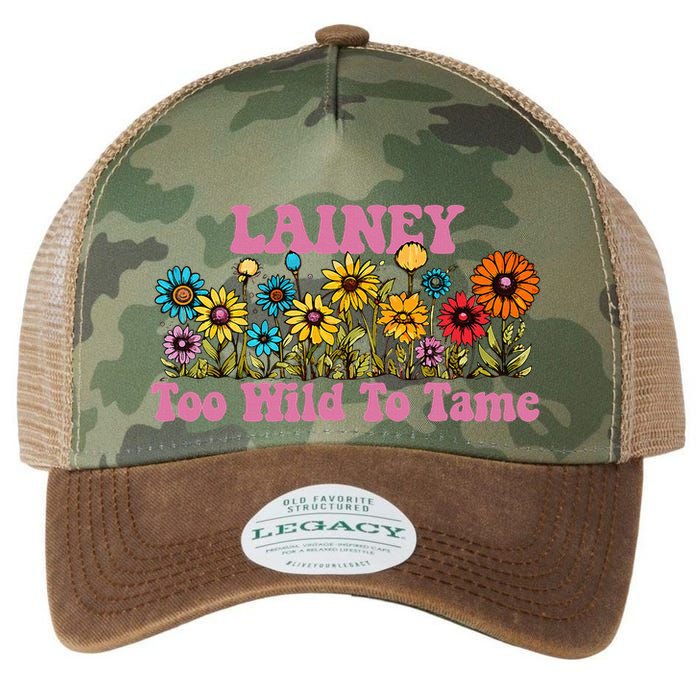 Lainey Name Cute Retro Girl Wildflower Lainey Name Legacy Tie Dye Trucker Hat